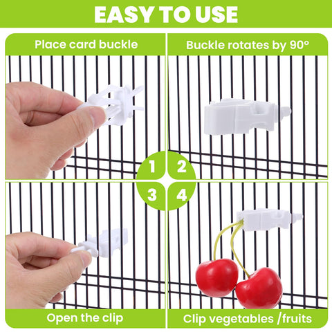 Ouligay bird cage feeder clip attaches quickly to any cage