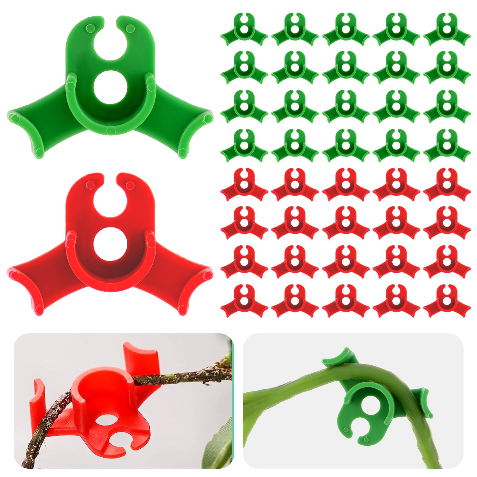 Ouligay circle-style plant clip set, 40 pieces, supports stems with low-stress training.