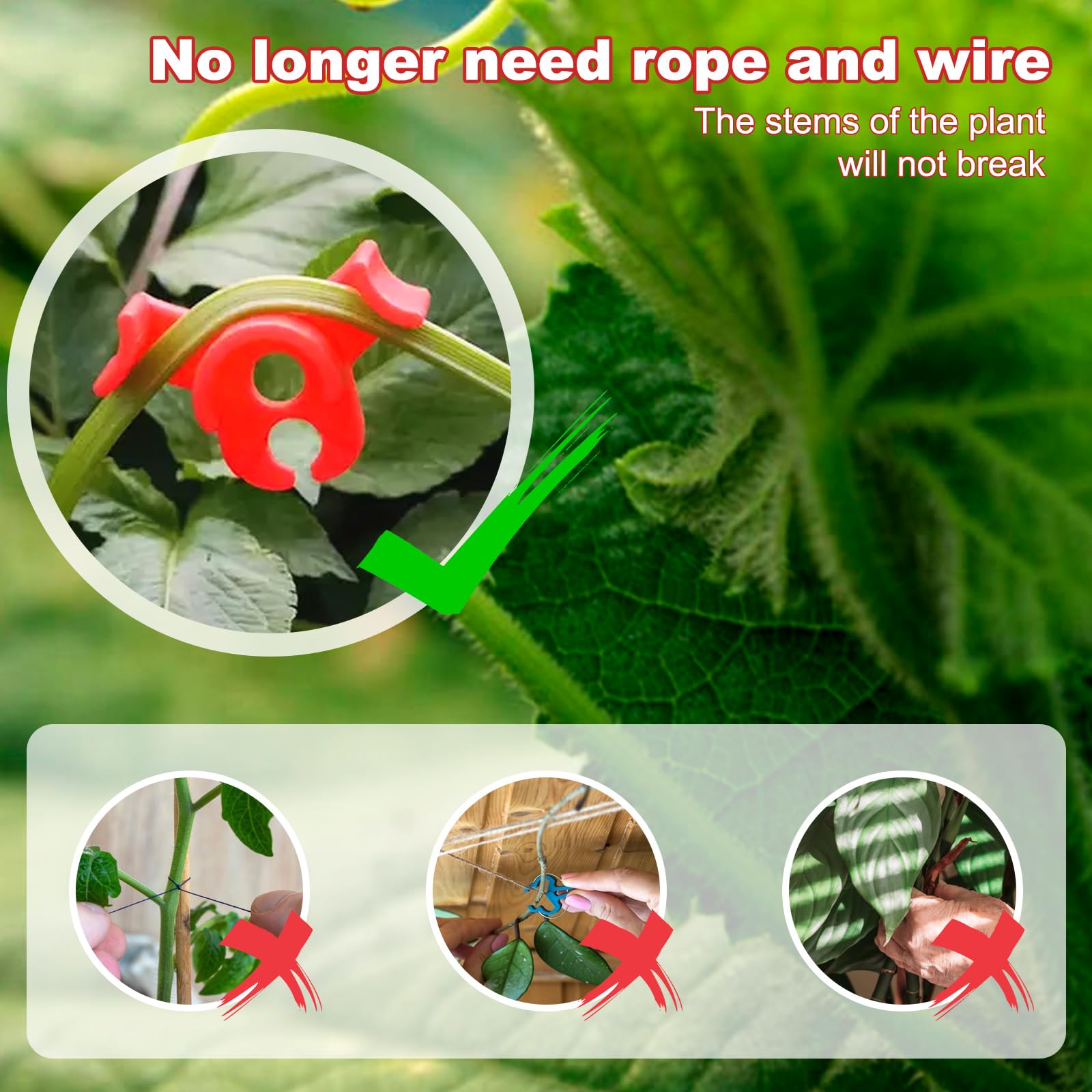 Green circle-style clip close-up highlighting deep groove prevents slipping.