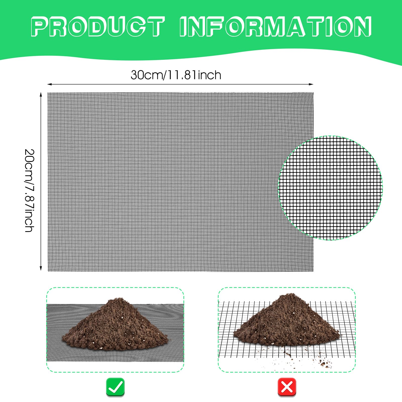 Ouligay plastic mesh sheet for DIY drainage in any pot size