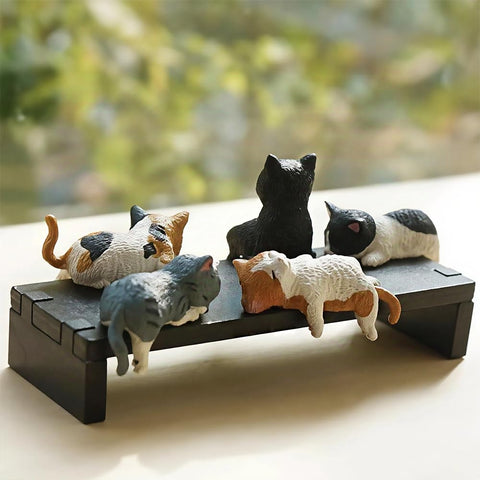 OULIGET mini cat figurines bonsai decorations versatile garden or desk accents