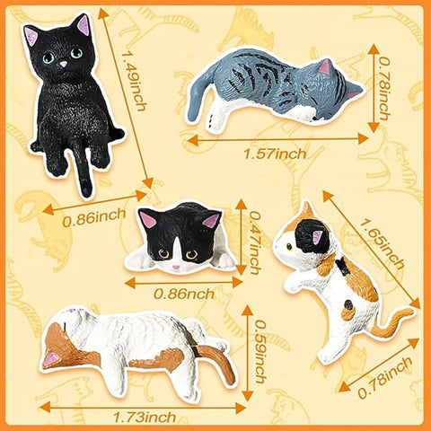 OULIGET mini cat figurines outdoor garden decor for micro landscapes