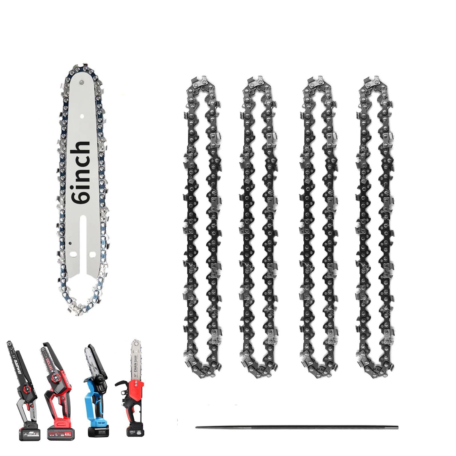 Oulisen 6 inch mini chain assembly for quick, clean cuts on cordless saws