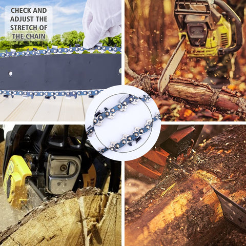 Oulisen chain fits McCulloch and Remington saws for easy replacement.