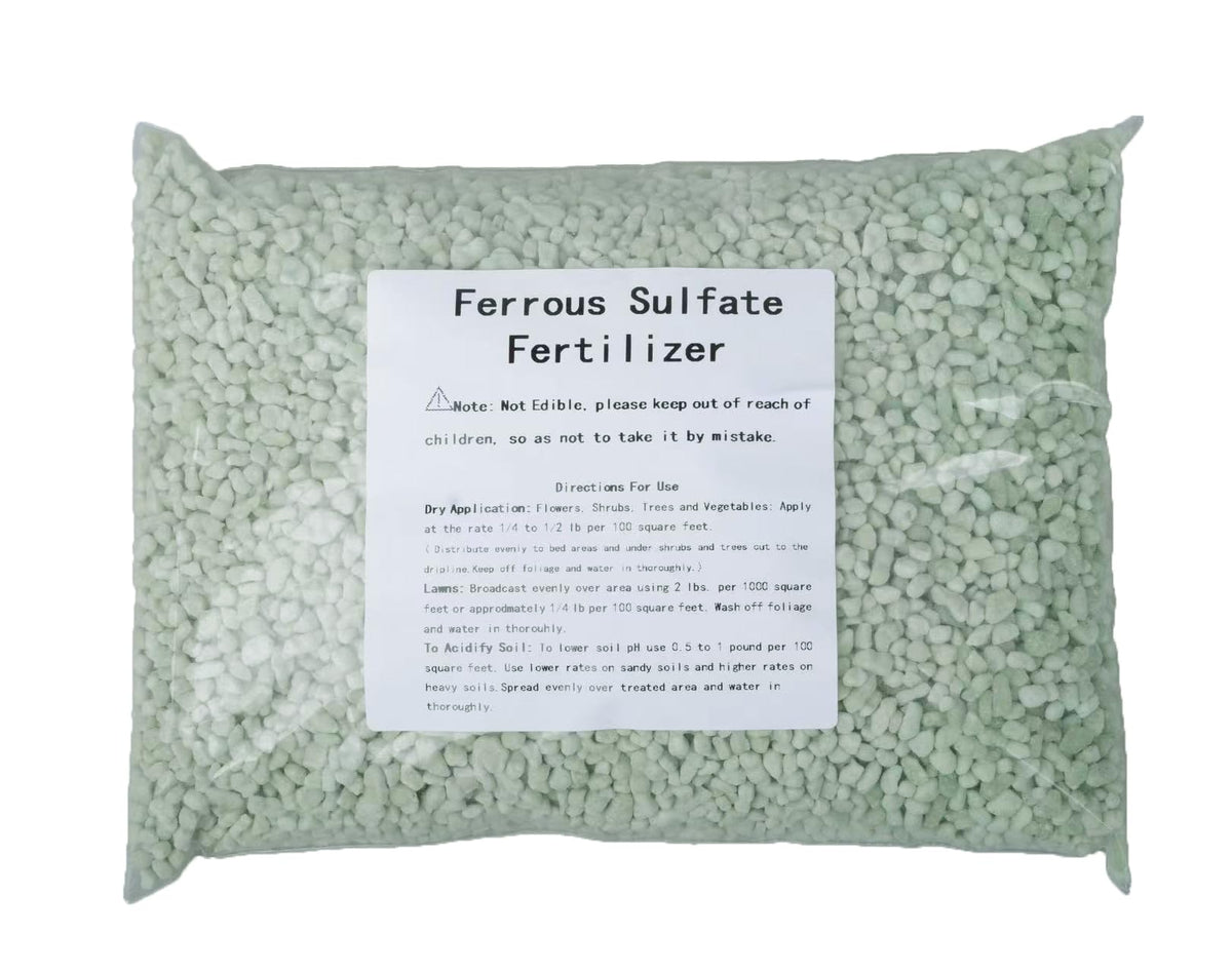 OULLYY Ferrous Sulfate granules used to condition soil and promote greener grass