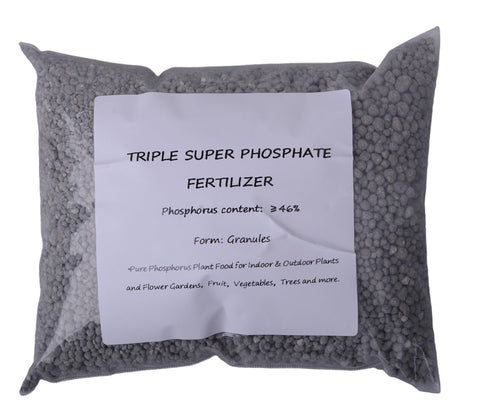 OULLYY Triple Super Phosphate fertilizer bottle boosts blooms and vegetable yields.