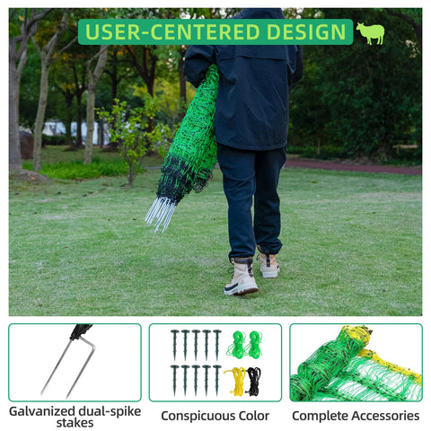 ouluu movable double spiked stakes for easy relocation