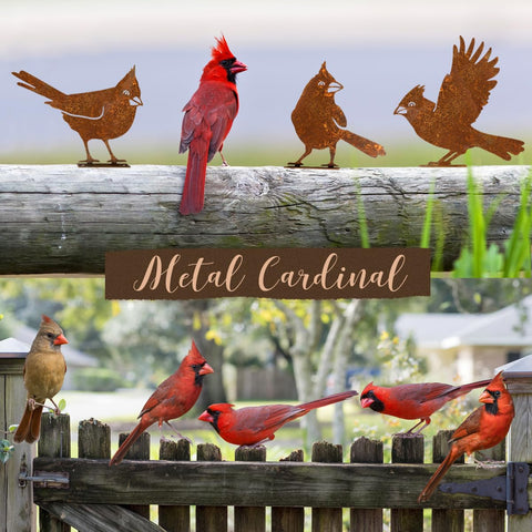 OULYDEKO metal bird silhouette serves as a focal point in a yard.