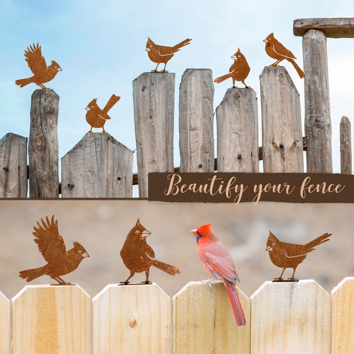 OULYDEKO yard decor bird statues add outdoor charm and interest.
