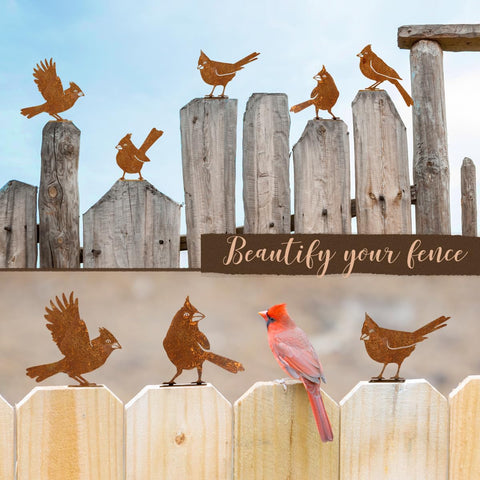 OULYDEKO yard decor bird statues add outdoor charm and interest.