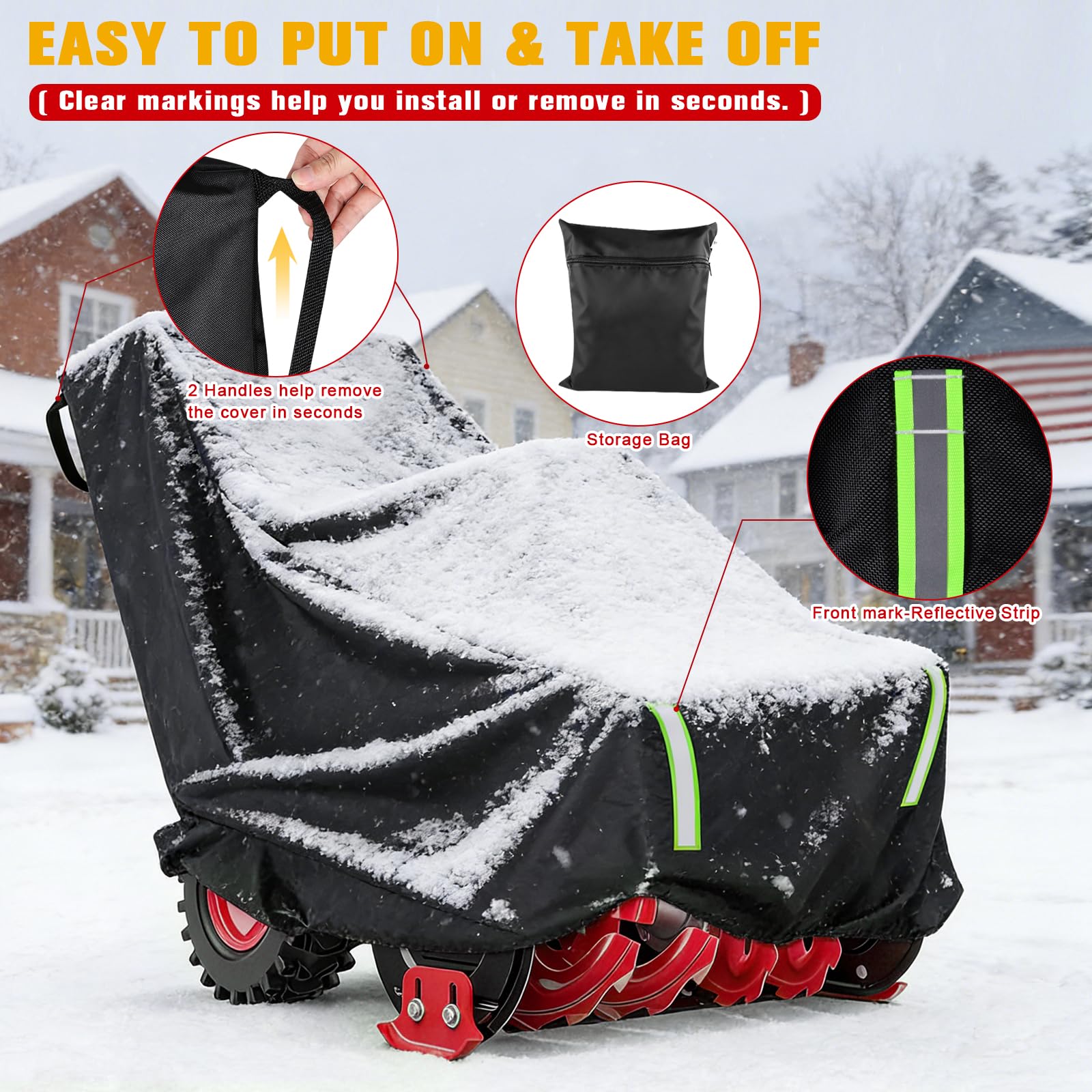 OUMEE durable Oxford cloth snow blower cover for long-lasting use.