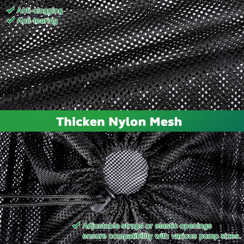 OUMEE pond filter bag with ultra-fine honeycomb mesh traps debris while letting water through