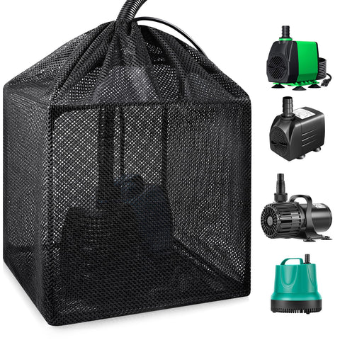 OUMEE large 12.2-inch pump filter bag protecting pond pump from debris