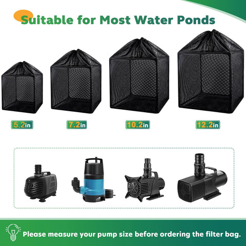 OUMEE reusable filter bag is easy to clean and reuse for ponds