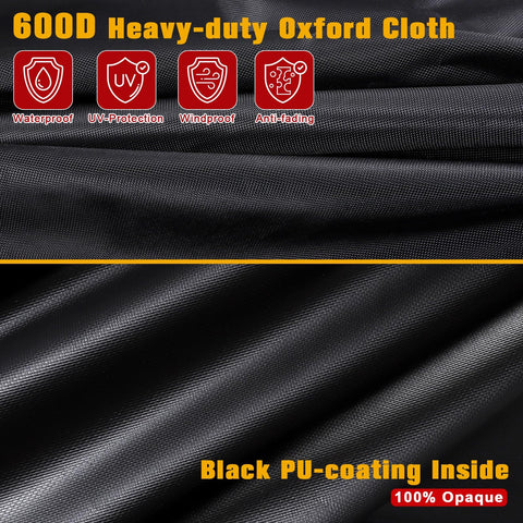 OUMEE windproof bottom with elastic edge on snow blower cover.