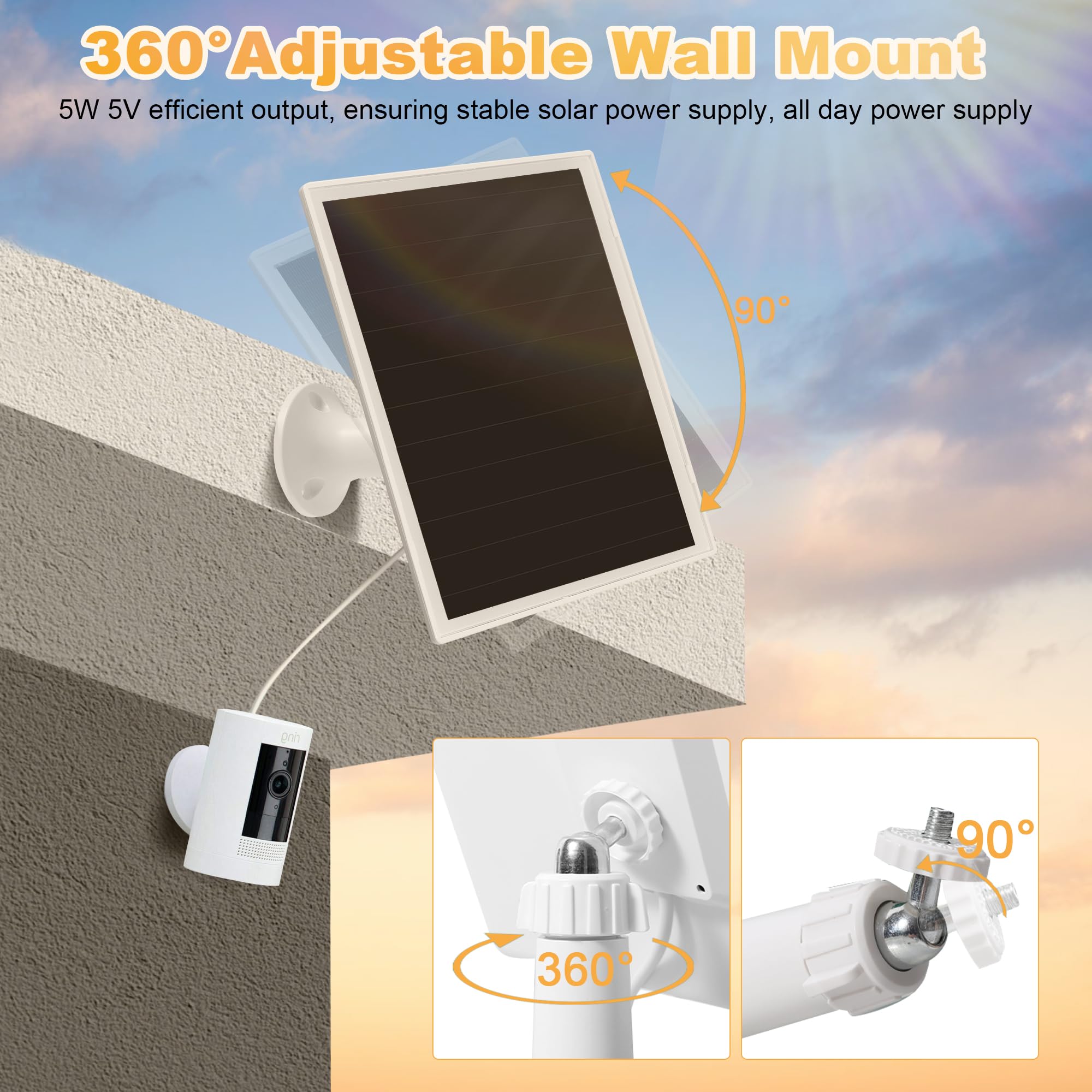 OuOudoit 3 m DC cable included for easy reach
