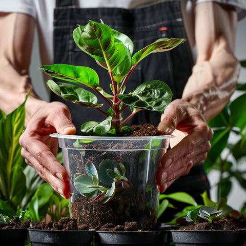 OUPSAUI transparent plant pot root observation through clear walls