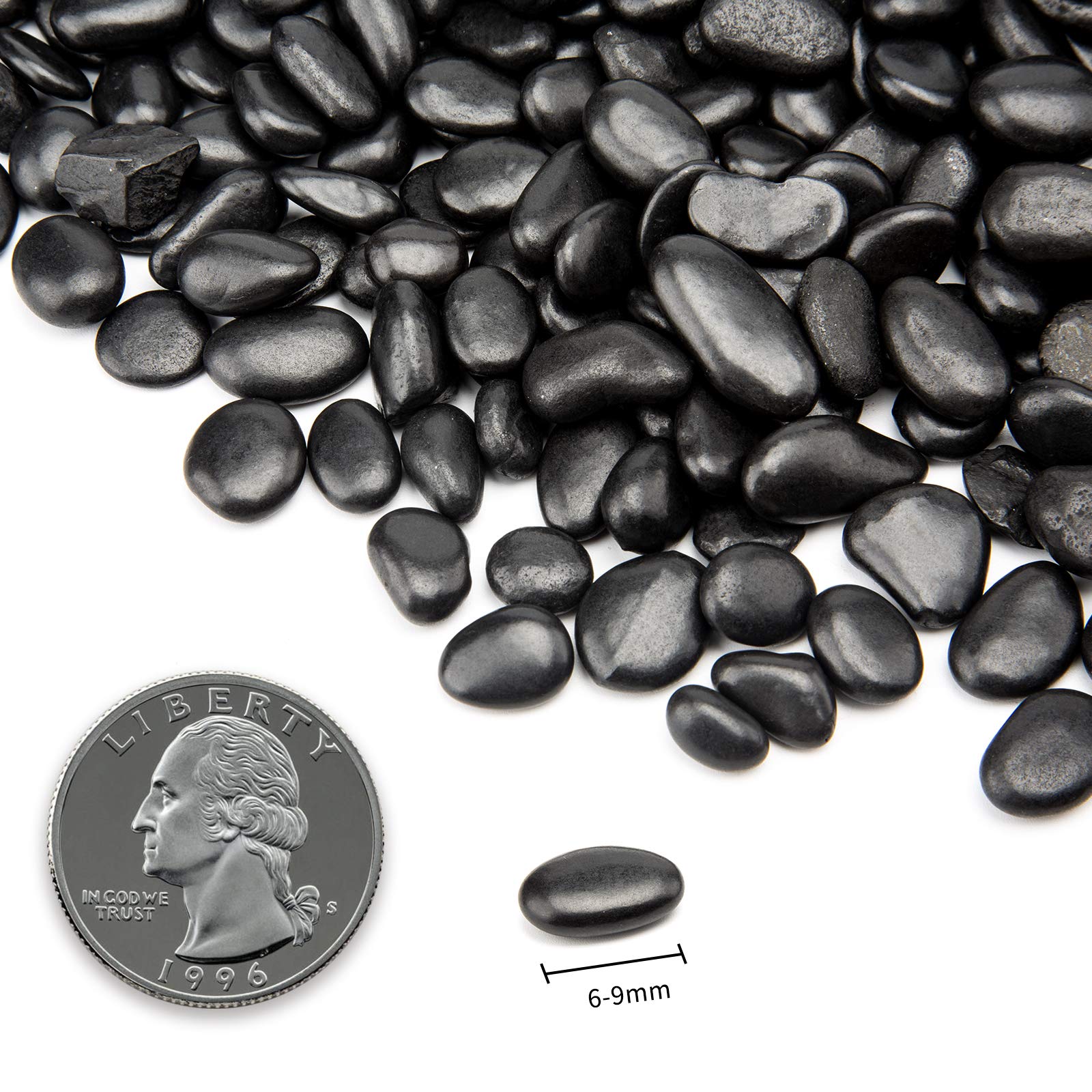 OUPENG black pebbles outdoor pathway display for clean edging