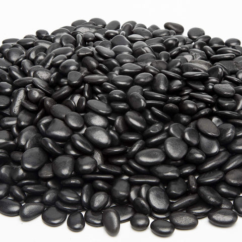 OUPENG black pebbles terrarium with bamboo plants for natural look