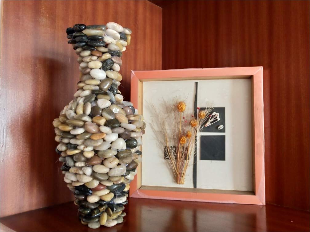 OUPENG decorative pebbles for walkways and edging with texture