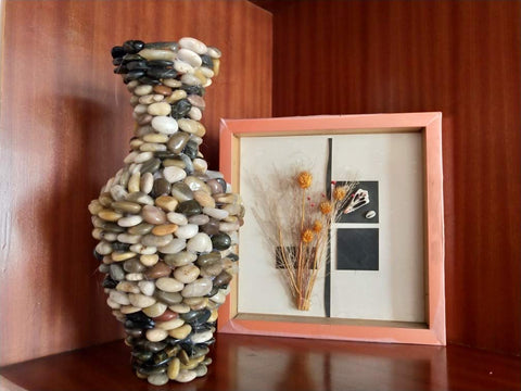 OUPENG decorative pebbles for walkways and edging with texture