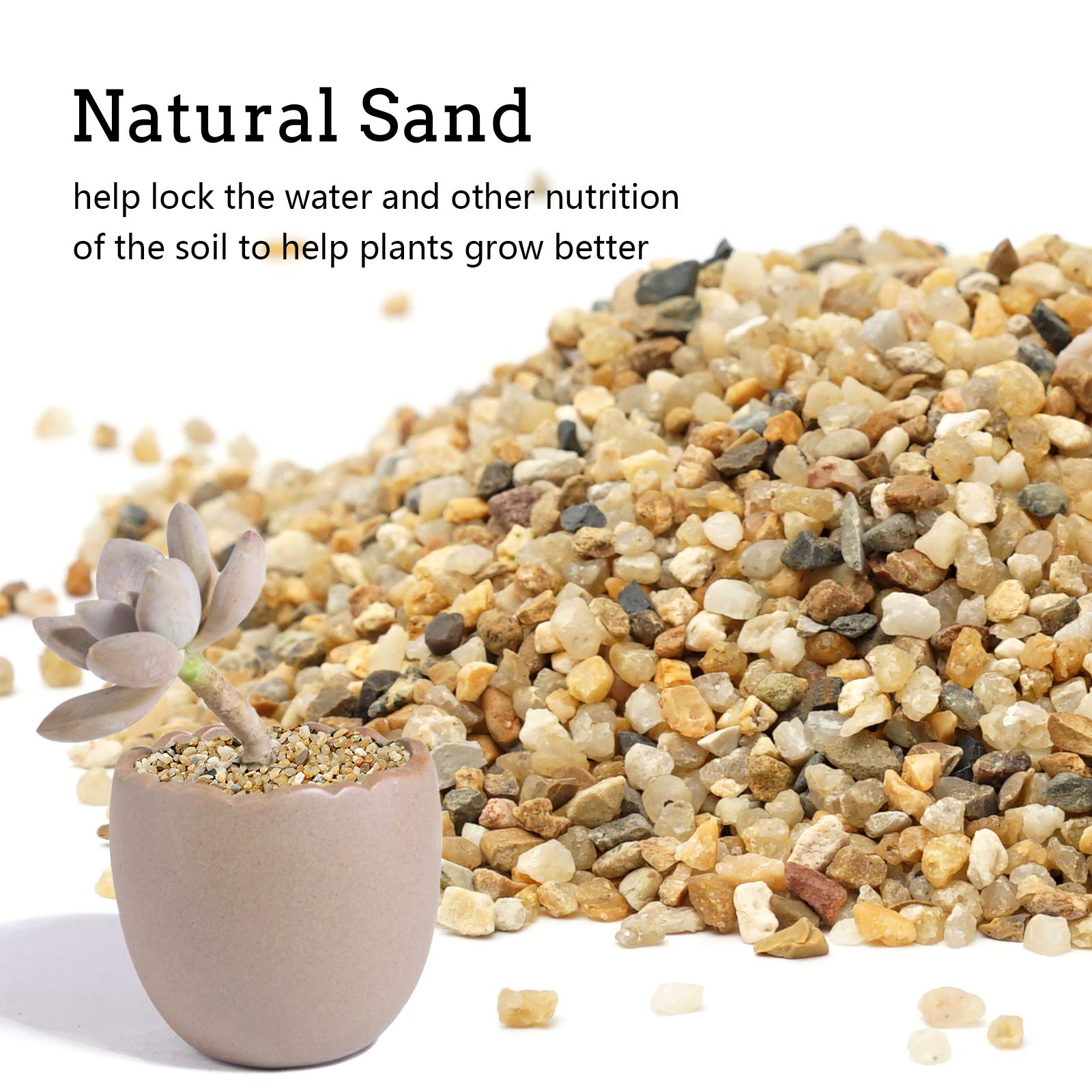 OUPENG decorative rocks in natural colors for vases and fairy gardens.