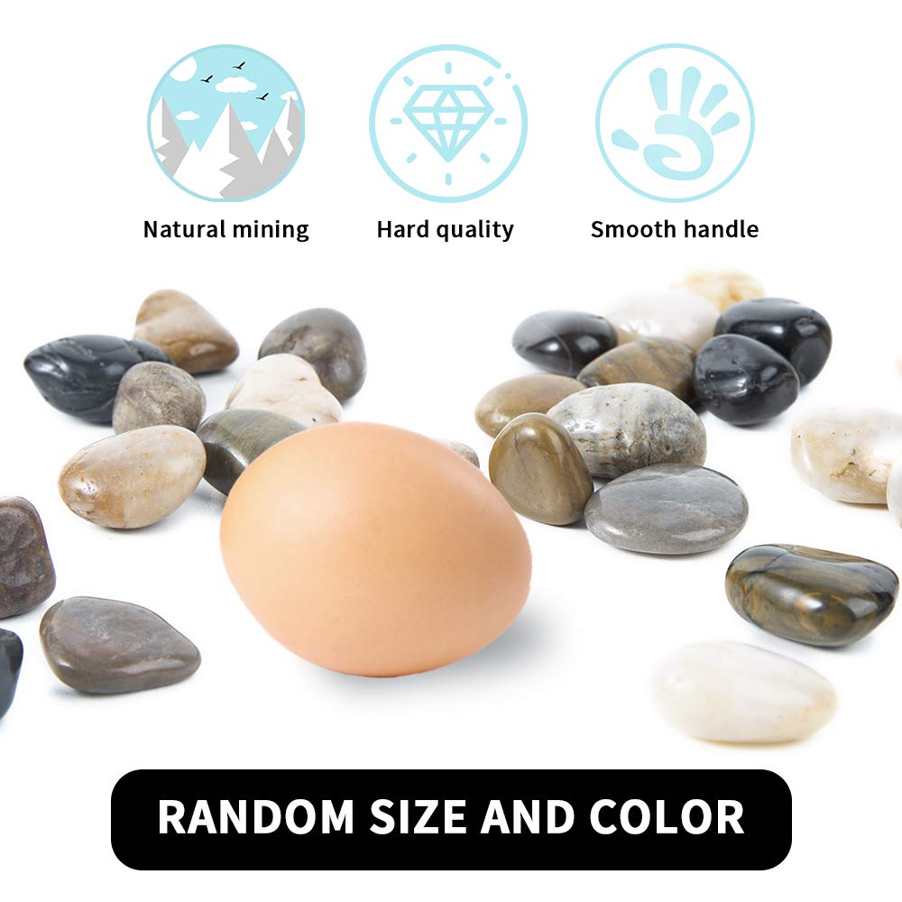 OUPENG polished gravel enhances ponds and water features with natural shine