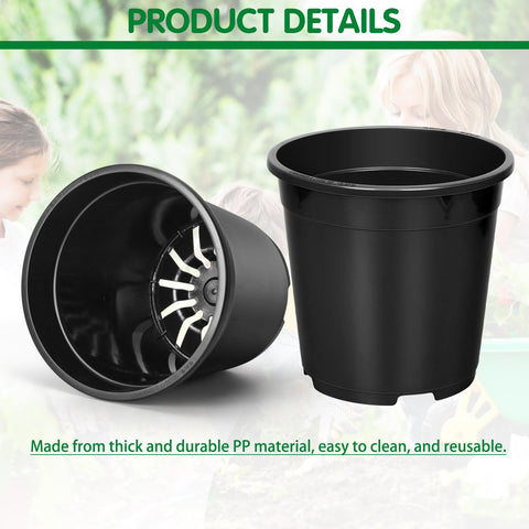 OUPSAUI 2-gallon pot concave bottom aids drainage and water distribution.
