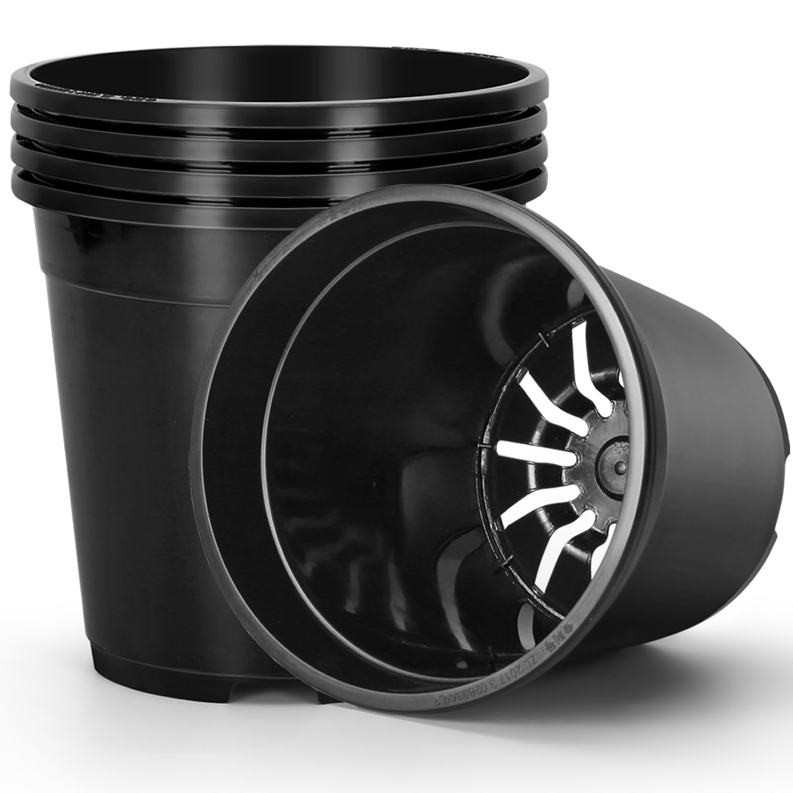OUPSAUI 5 gallon pot top view with wide opening for seedling growth
