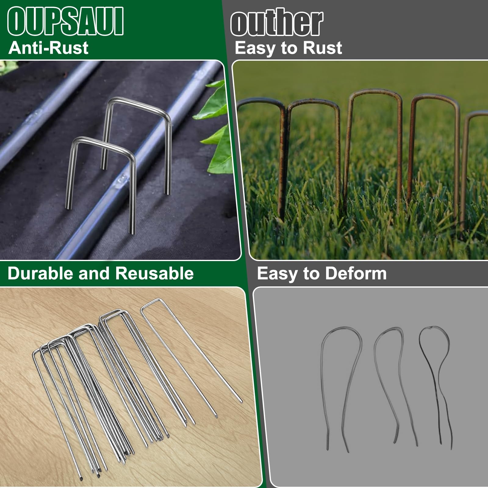 OUPSAUI Christmas decor stakes simplify seasonal displays with adjustable width for varied layouts.