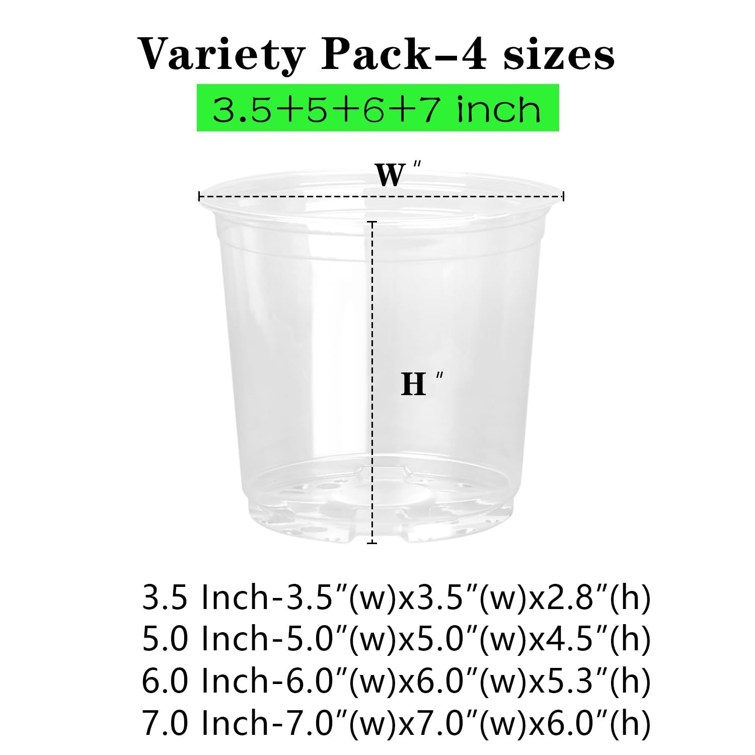 OUPSAUI clear nursery pots stackable design saves space in small gardens.
