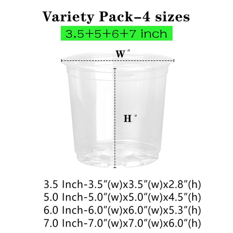 OUPSAUI clear nursery pots stackable design saves space in small gardens.
