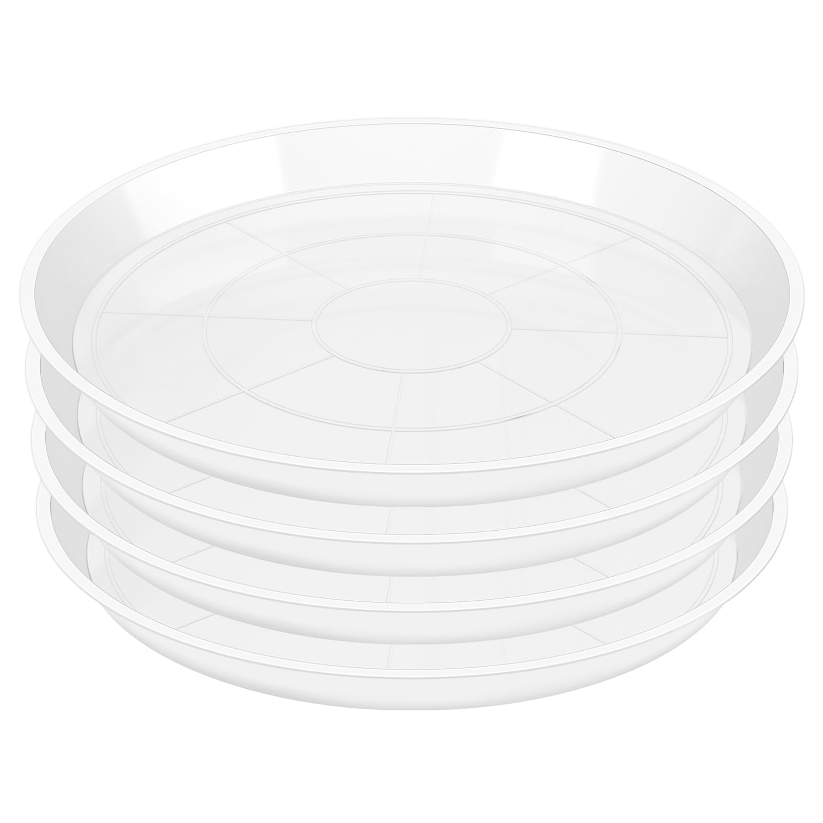OUPSAUI clear 18-inch outdoor plant saucer protecting surfaces from moisture