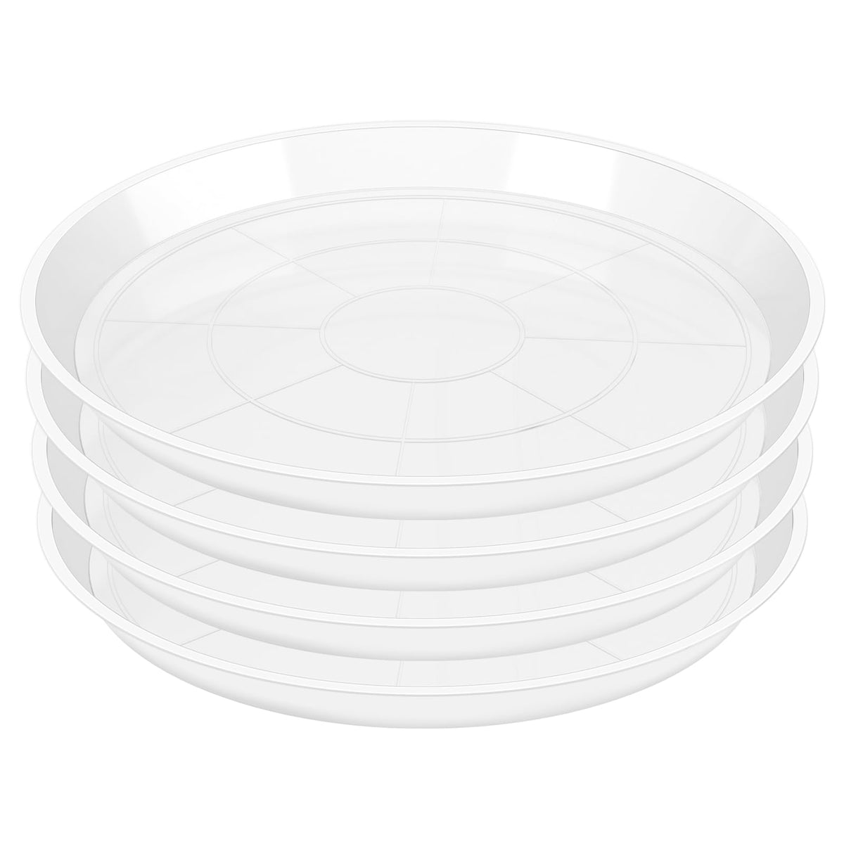 OUPSAUI clear 18-inch outdoor plant saucer protecting surfaces from moisture