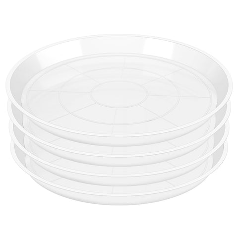 OUPSAUI clear 18-inch outdoor plant saucer protecting surfaces from moisture