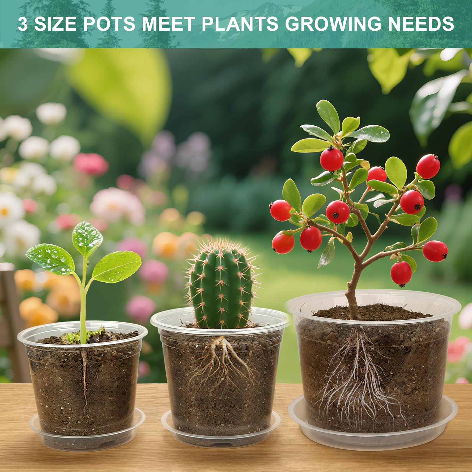 OUPSAUI 5 pack with trays keeps workspace clean during gardening.