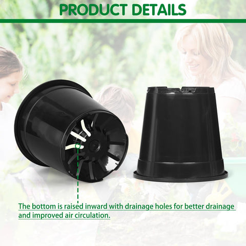 OUPSAUI plant pot drainage holes promote air flow and healthy roots.