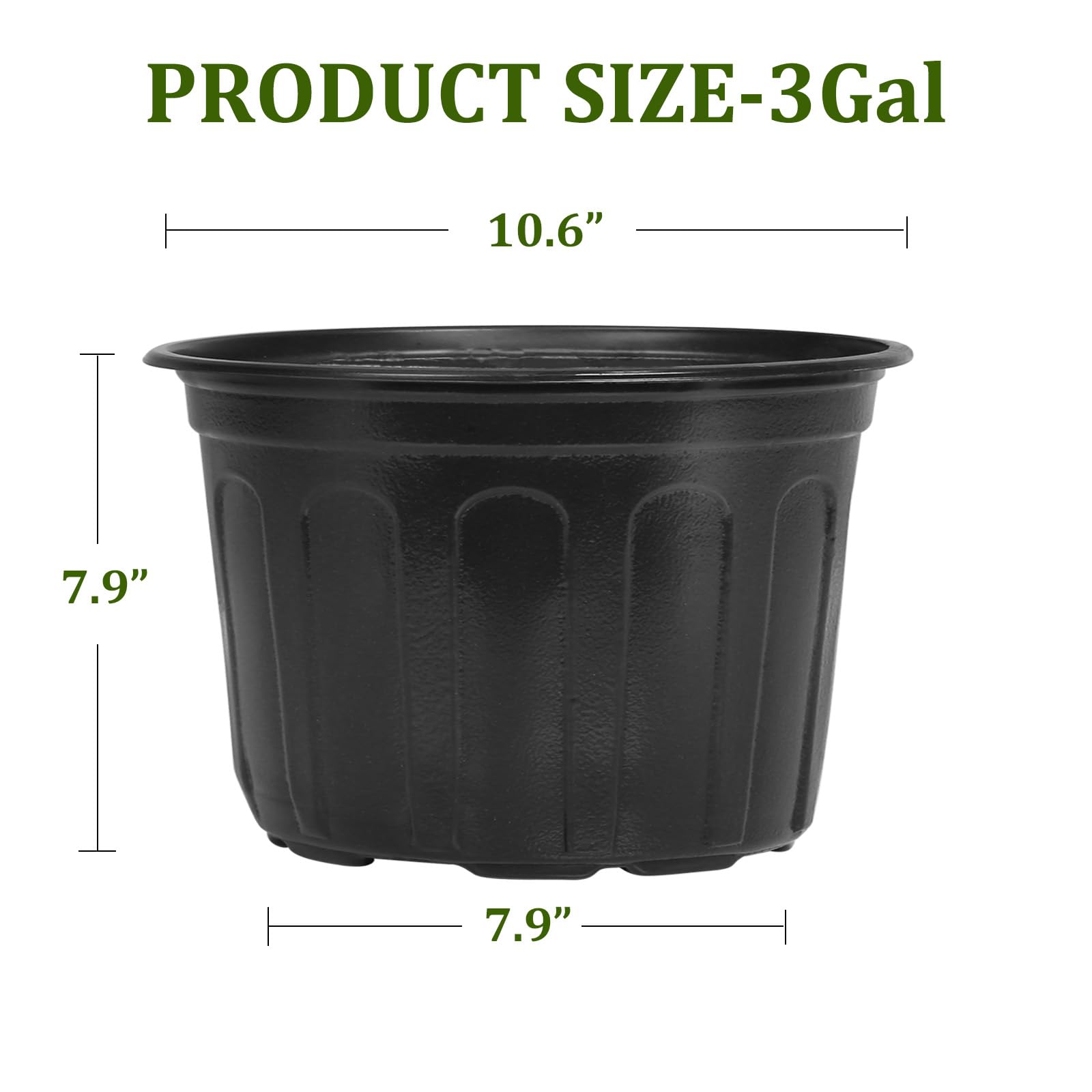 OUPSAUI pots available in 1-2-3-5 gallon sizes for different plants
