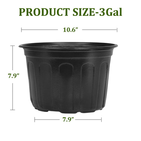 OUPSAUI pots available in 1-2-3-5 gallon sizes for different plants