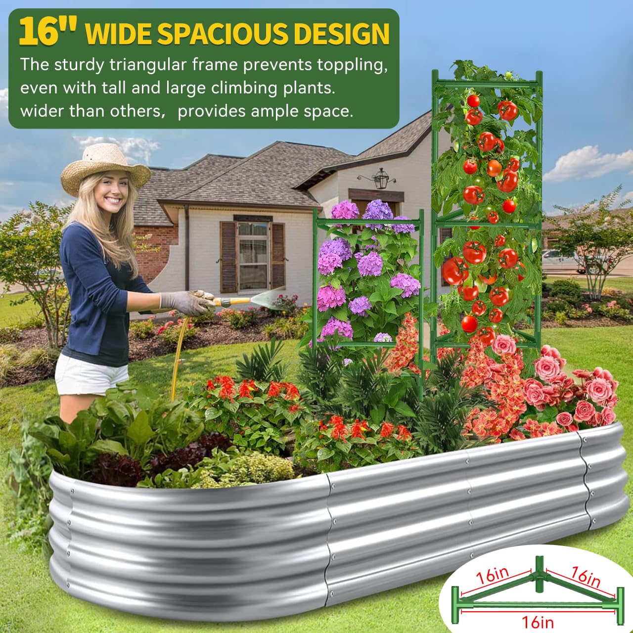 OUREST tool-free assembly in garden with no tools required