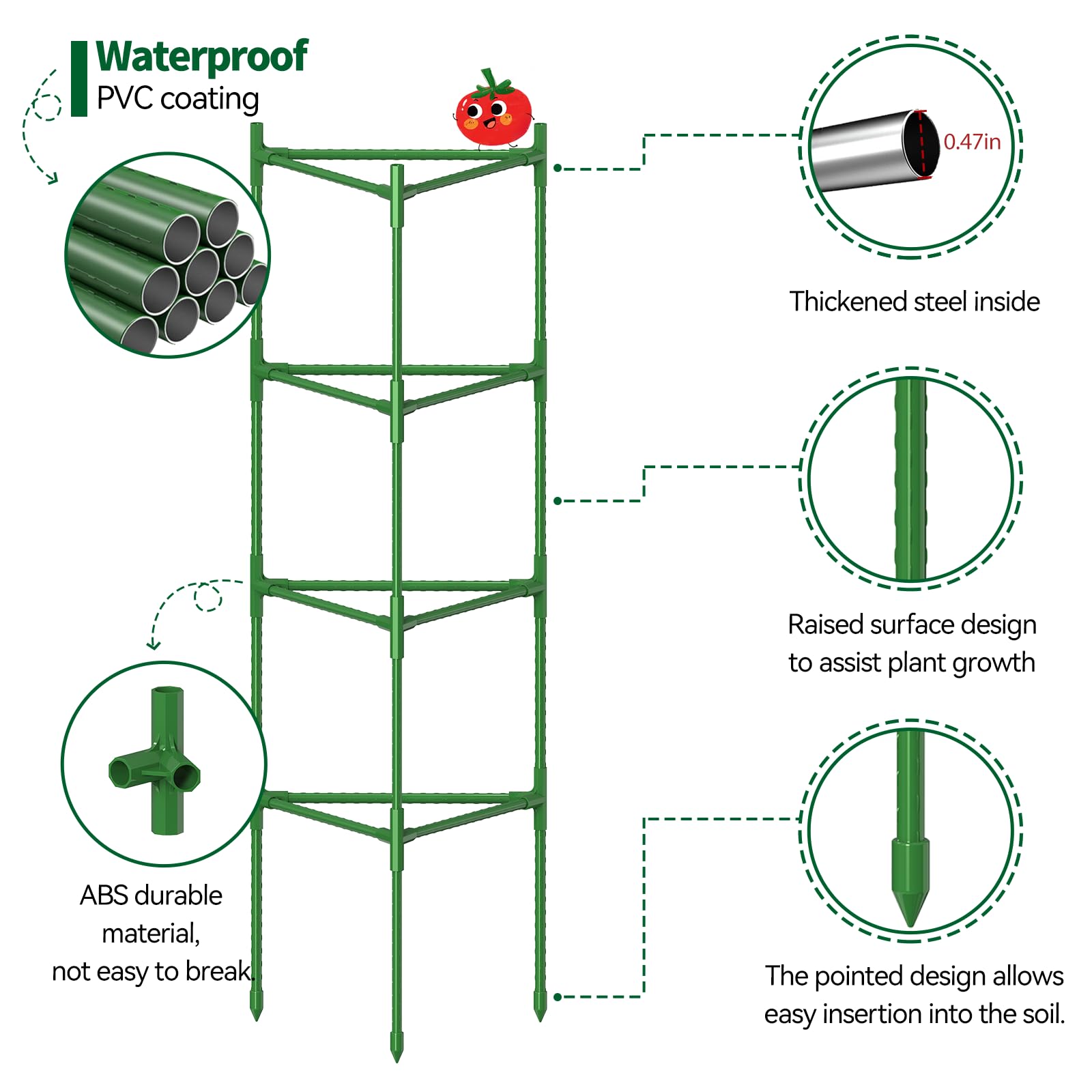 OUREST triangle trellis shows durable design for climbing vegetables