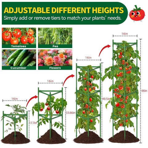 OUREST cages support tomatoes, cucumbers, grapes for neat growth