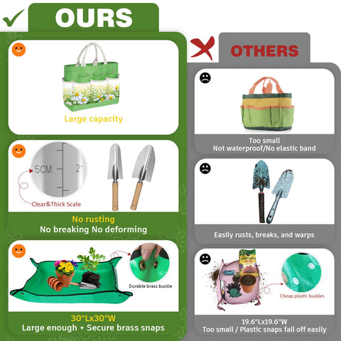 OUREST garden trowel ideal for digging, transplanting, and soil turning.