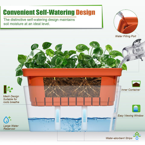 OurWarm durable BPA-free ABS plastic planter resists scratches and is easy to clean.