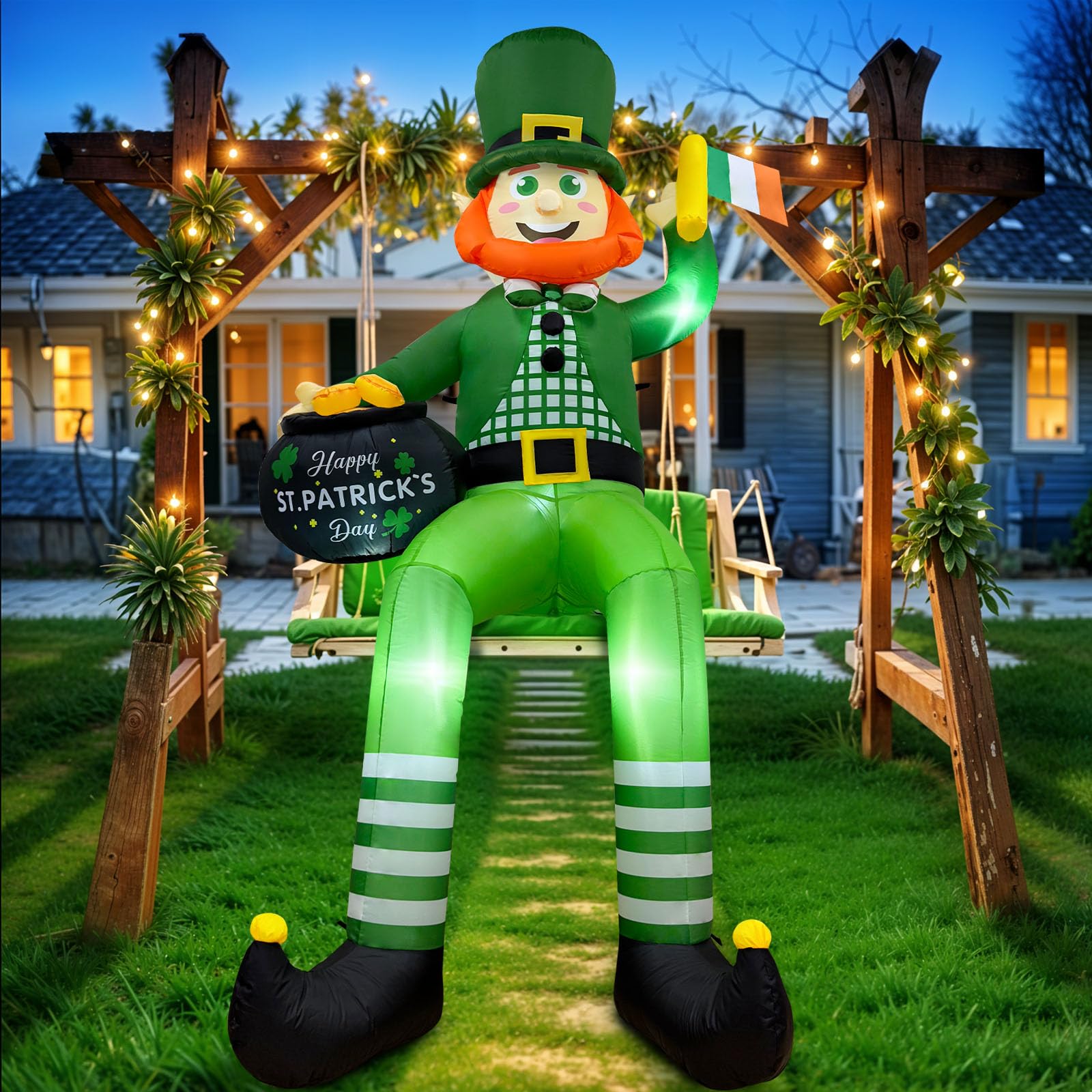 OurWarm yard display leprechaun for home or business decor