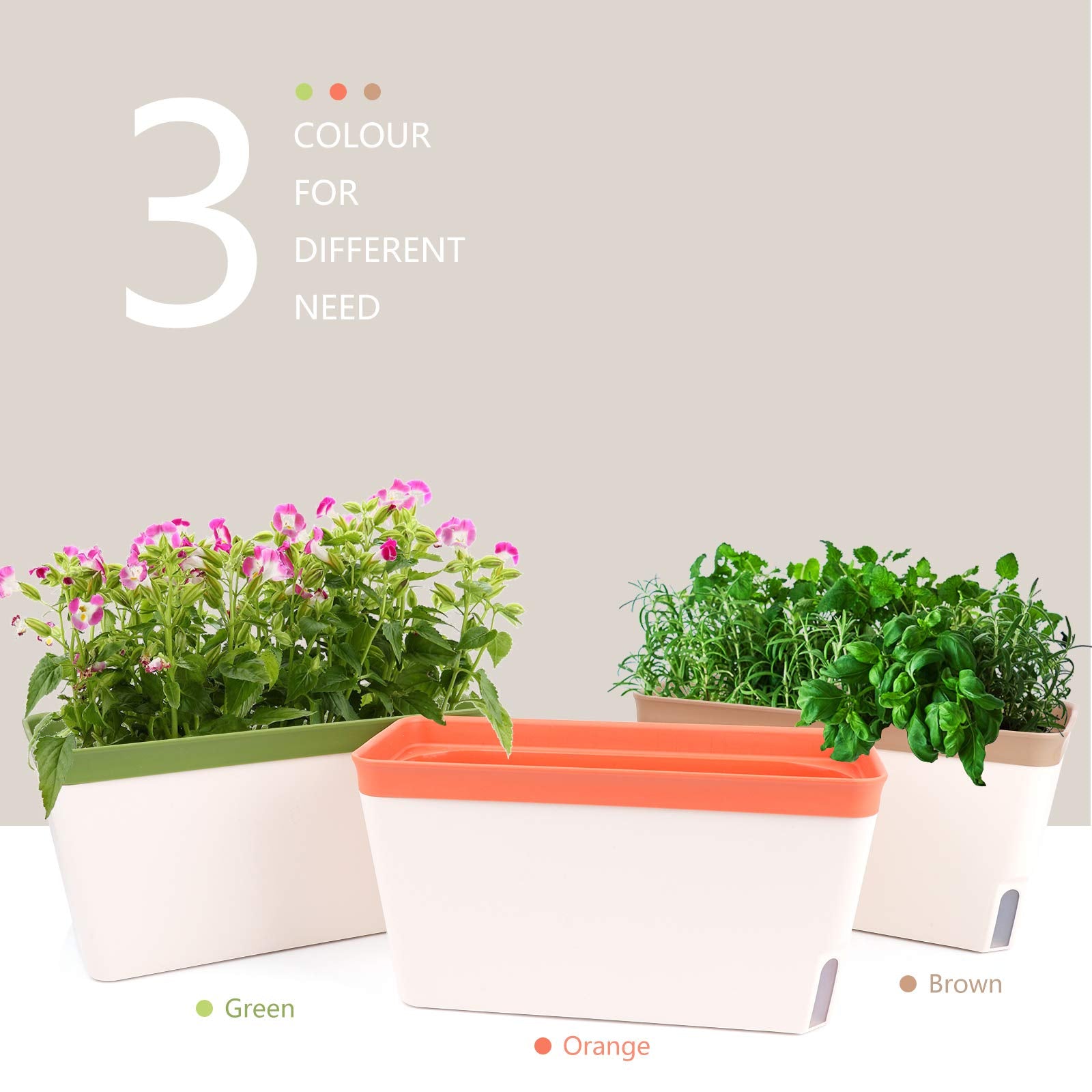 OurWarm three versatile planters fit windowsills, desks, or countertops.
