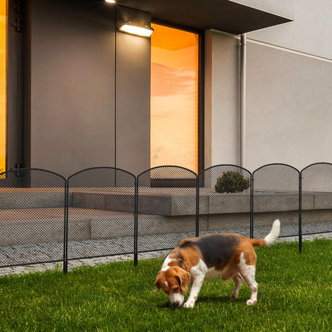 OUSHENG black arched fence adds contemporary curb appeal and plant protection