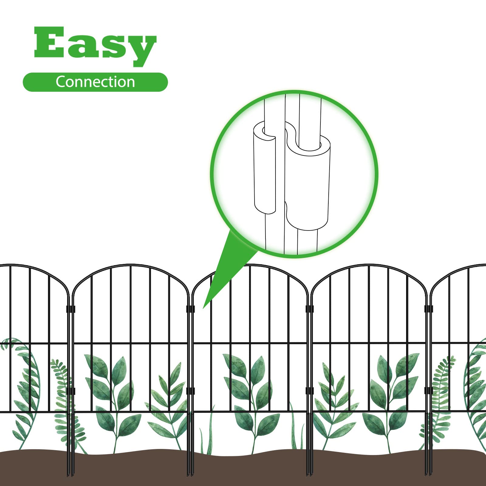 OUSHENG 10-panel fence spans ten feet for clear boundary definition.