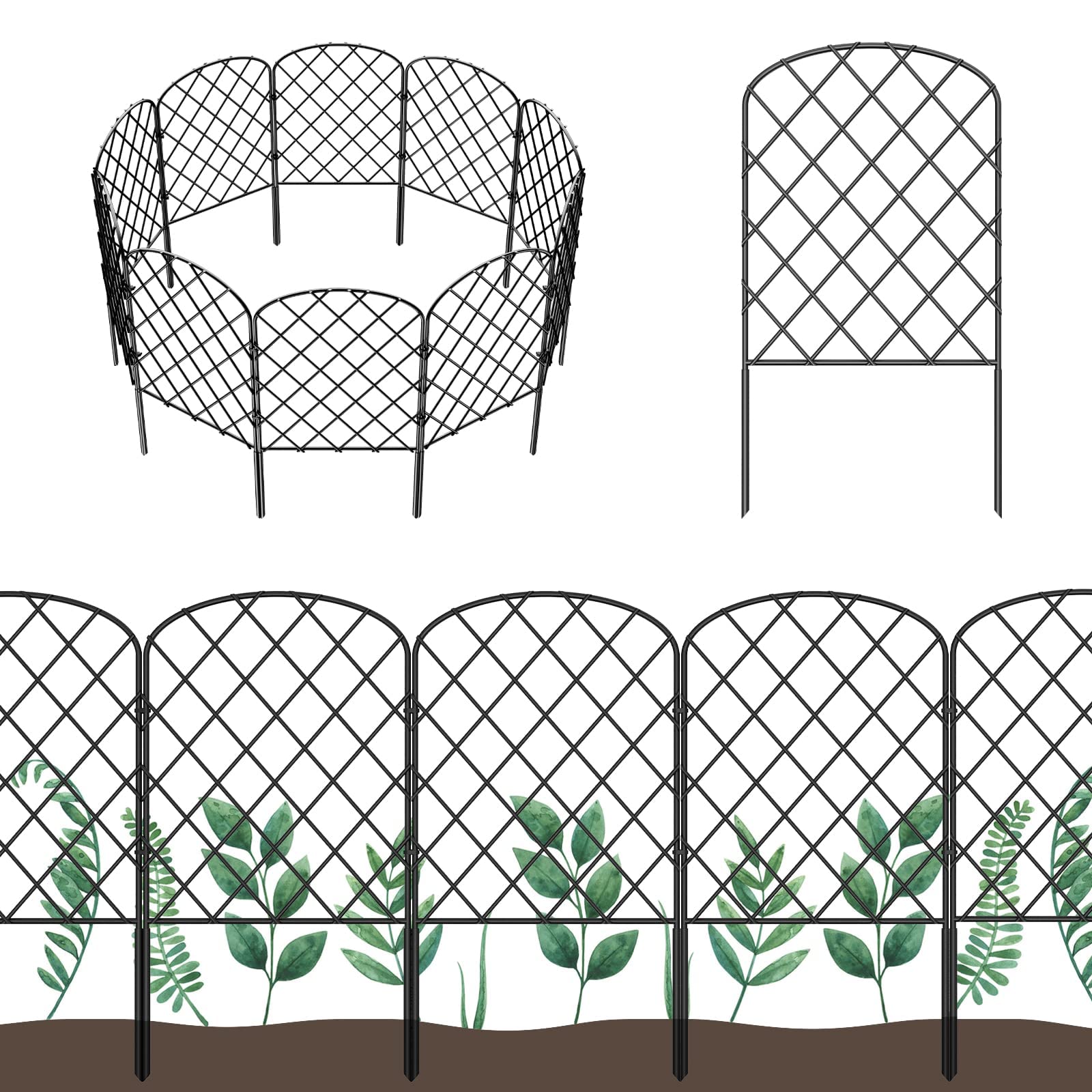 OUSHENG arch garden fence demonstrates easy assembly for decorative boundary.