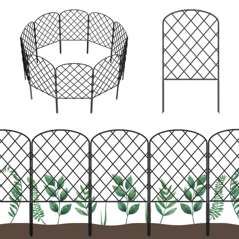 OUSHENG arch garden fence demonstrates easy assembly for decorative boundary.